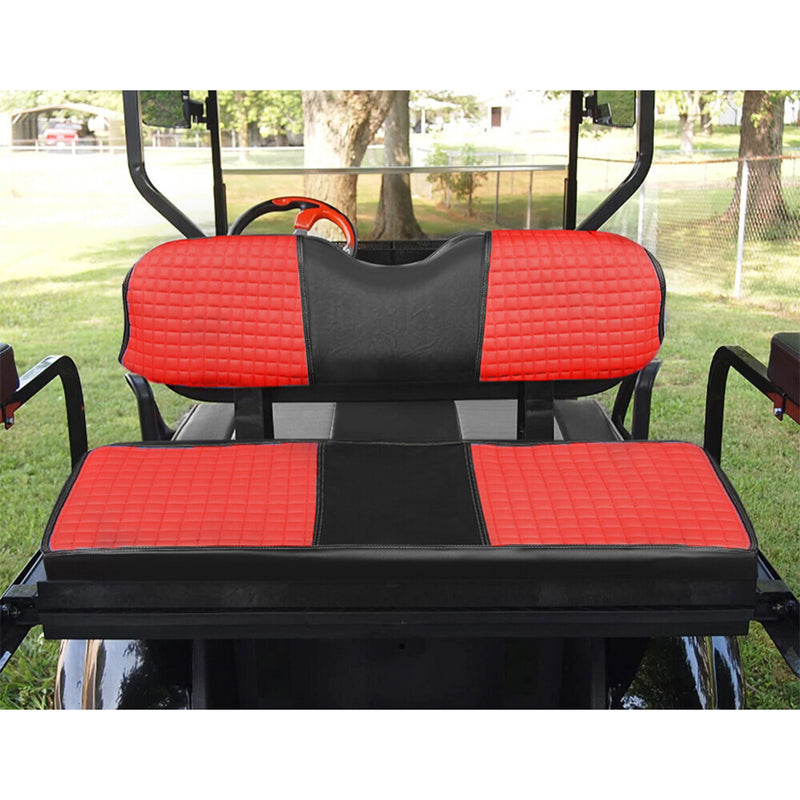 DURAFORCE Red Color Front and Rear Seat Covers For E-Z-Go RXV 2008-Up Modles Golf Cart