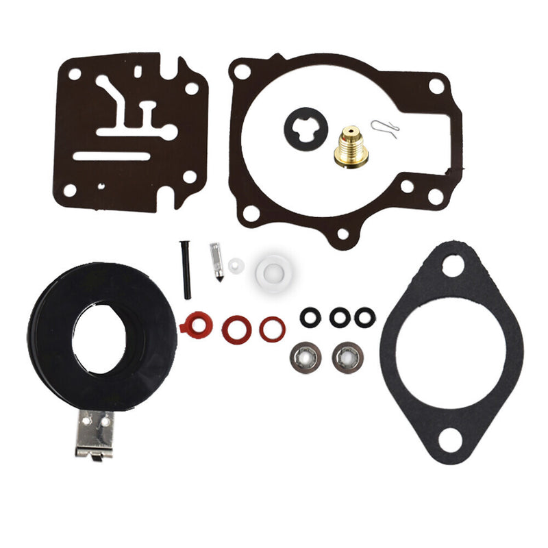 DURAFORCE 3 Pcs Carb Rebuild Repair Kit w Float For Johnson Evinrude 20 25 28 30 40 45HP