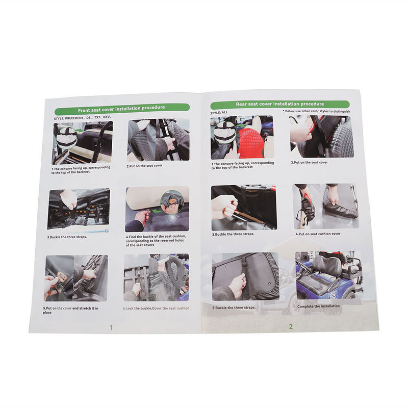 DURAFORCE Golf Cart Front Seat Cover Fits For Club Car DS Models-No Need Staple Blue Color