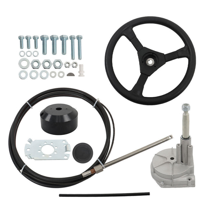 DURAFORCE 12FT SS13712 Boat Rotary Steering System Outboard Kit & 12Ft Marine Cable US
