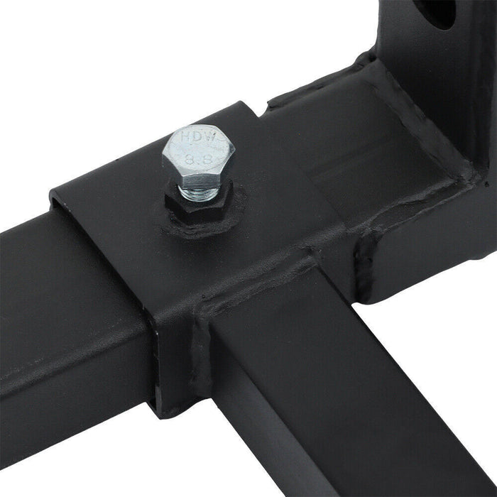 DURAFORCE Tractor Bucket Forks 43" Clamp on Pallet Forks w/ Adjustable Stabilizer Bar