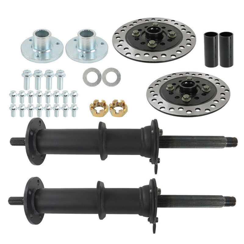 DURAFORCE 40" Rear Axle Kit 3 Stud Hub For 5'' Wheels For Go Kart ATV Golf Cart Mini Bike