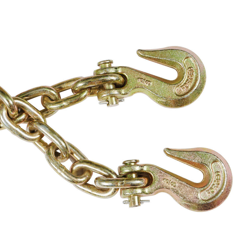 DURAFORCE 2PCS 3/8" 20' G70 Tow Chain Tie Down Binder With Grade 70 Hooks