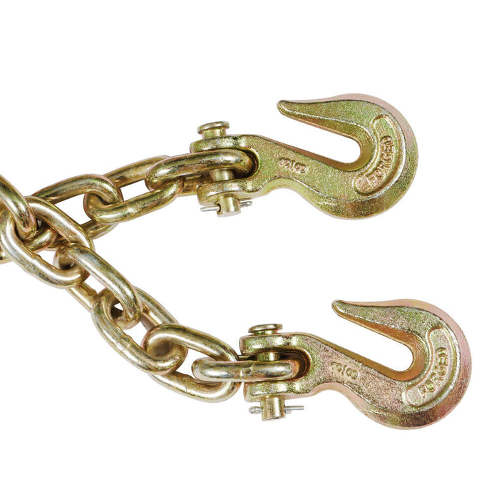DURAFORCE 2PCS 3/8" 20' G70 Tow Chain Tie Down Binder With Grade 70 Hooks