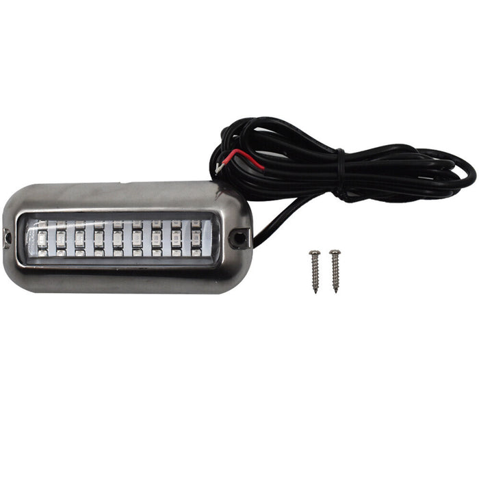 DURAFORCE 2 x BLUE 27LED Underwater BOAT for MARINE Transom LIGHT Stainless Steel Pontoon