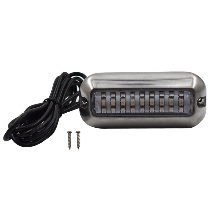 DURAFORCE 2 x BLUE 27LED Underwater BOAT for MARINE Transom LIGHT Stainless Steel Pontoon