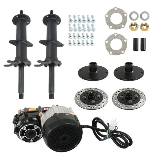 DURAFORCE 40" Rear Axle kit Differential Electric Motor Wheel Hub Go Kart Trike Quad ATV