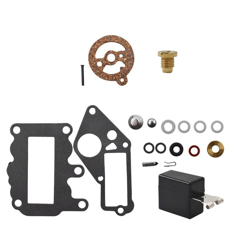 DURAFORCE For Johnson Evinrude OE Outboard Carb Rebuild Kit 382048 w Float BRP/OMC 1964-73