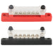 DURAFORCE 2Pcs Red & Black 48V Busbar Bus Bar Power Distribution 150A 6 Way Terminal Block