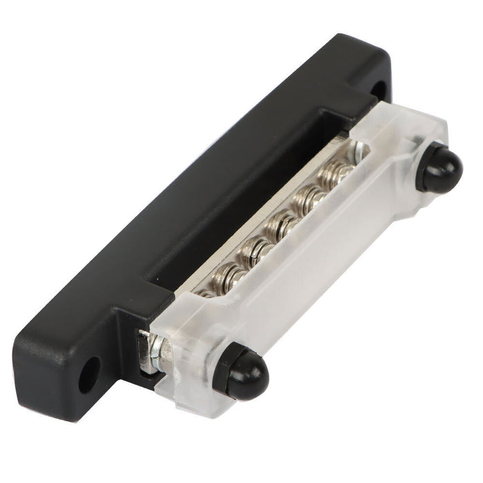 DURAFORCE 2Pcs Red & Black 48V Busbar Bus Bar Power Distribution 150A 6 Way Terminal Block