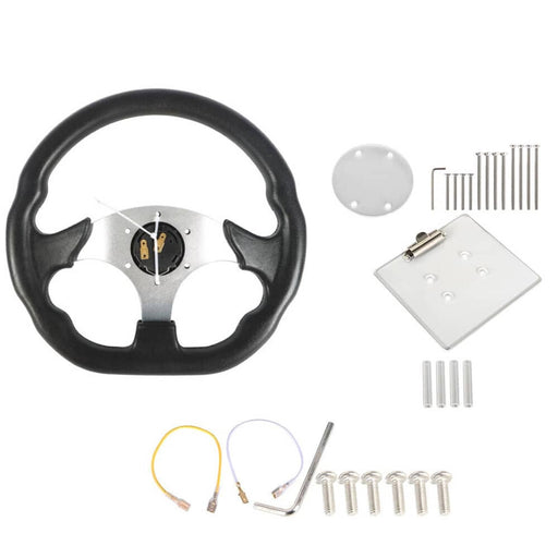 DURAFORCE For Ezgo And Yamaha Golf Cart Carbon Fiber Steering Wheel+Score Card Holder