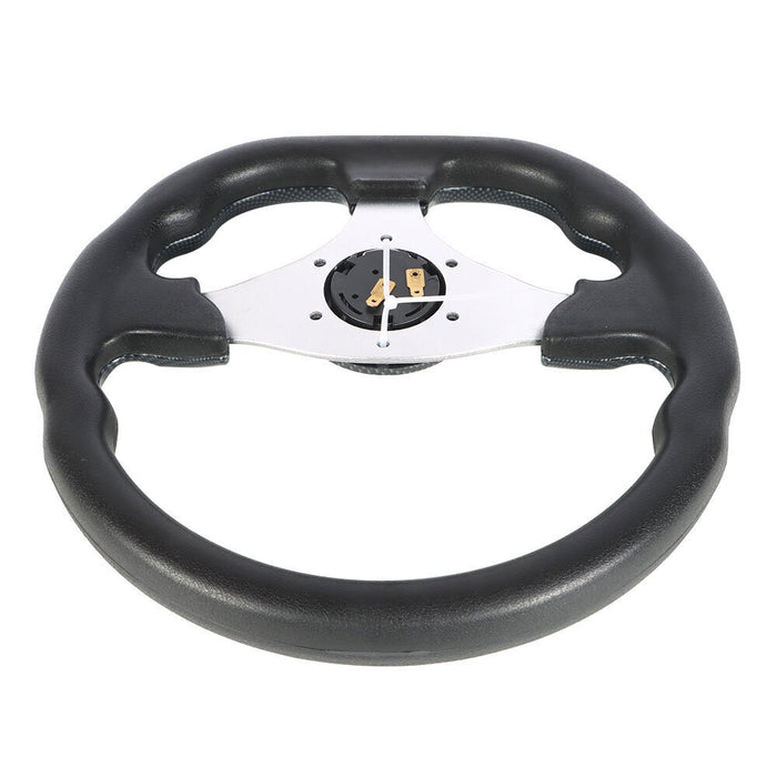 DURAFORCE For Ezgo And Yamaha Golf Cart Carbon Fiber Steering Wheel+Score Card Holder