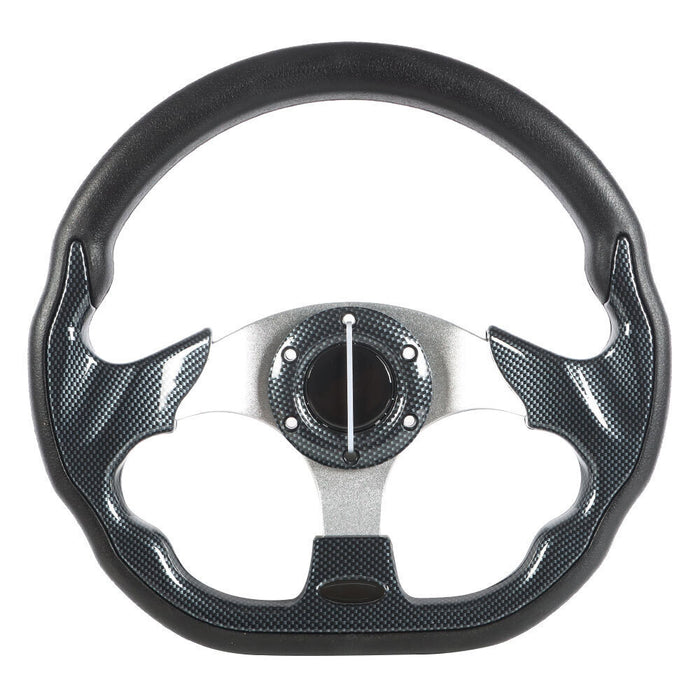 DURAFORCE For Ezgo And Yamaha Golf Cart Carbon Fiber Steering Wheel+Score Card Holder