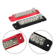 DURAFORCE 4 Set DC Bus Bar Power Distribution Block 12Point Busbar 180A12V Black & Red