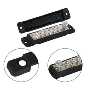 DURAFORCE 4 Set DC Bus Bar Power Distribution Block 12Point Busbar 180A12V Black & Red