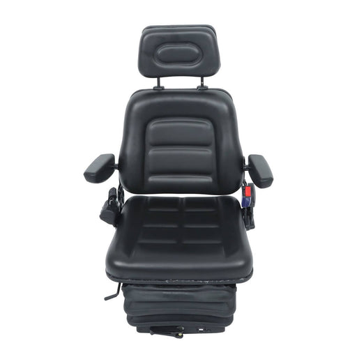 DURAFORCE Forklift Tractor Seat Suspension Adjustable Backrest Armrest Safety Belt