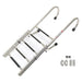 DURAFORCE 5 Step Stainless Steel Folding Ladder Telescoping 400 lb. Limit