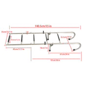 DURAFORCE 5 Step Stainless Steel Folding Ladder Telescoping 400 lb. Limit