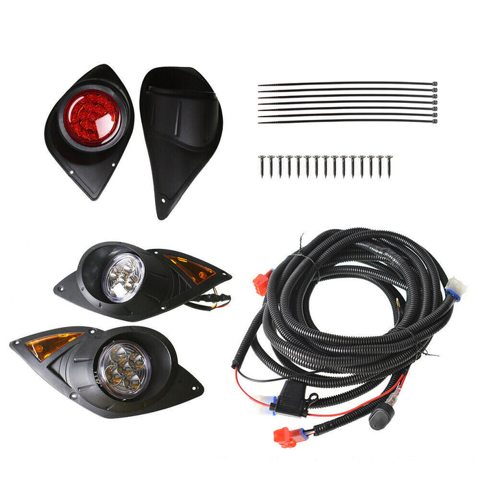 DURAFORCE 12V Set For Yamaha Drive G29 Golf Cart LED Headlights & Tail Lights Kit 2007+