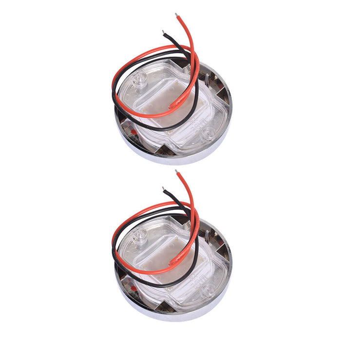 DURAFORCE 2X White Round Marine Boat LED Stern Lights Cabin Deck Courtesy Light Waterproof