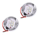DURAFORCE 2X White Round Marine Boat LED Stern Lights Cabin Deck Courtesy Light Waterproof