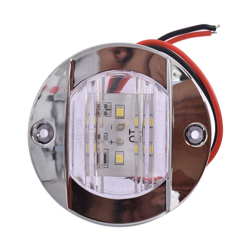 DURAFORCE 2X White Round Marine Boat LED Stern Lights Cabin Deck Courtesy Light Waterproof