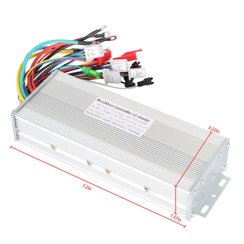 DURAFORCE 48-72v 1000w DC Speed controller Electric Bicycle E-bike Scooter Brushless Motor
