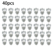 DURAFORCE Chrome Semi Truck 33mm Push-on Bullet Flanged Lug Nut Covers ABS Plastic 40 Pack