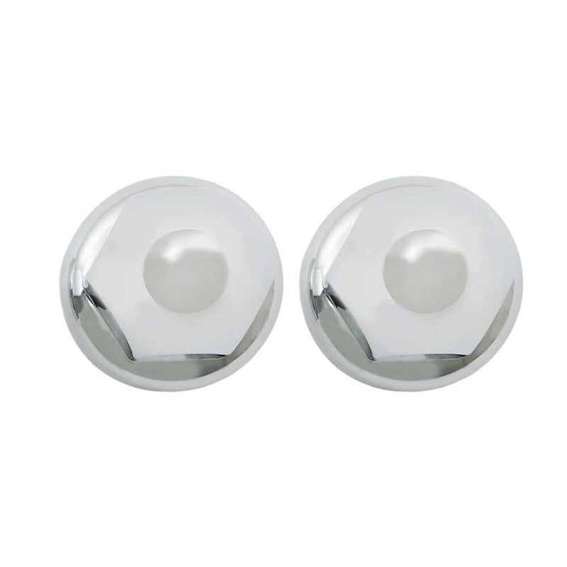 DURAFORCE Chrome Semi Truck 33mm Push-on Bullet Flanged Lug Nut Covers ABS Plastic 40 Pack