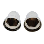 DURAFORCE Chrome Semi Truck 33mm Push-on Bullet Flanged Lug Nut Covers ABS Plastic 40 Pack