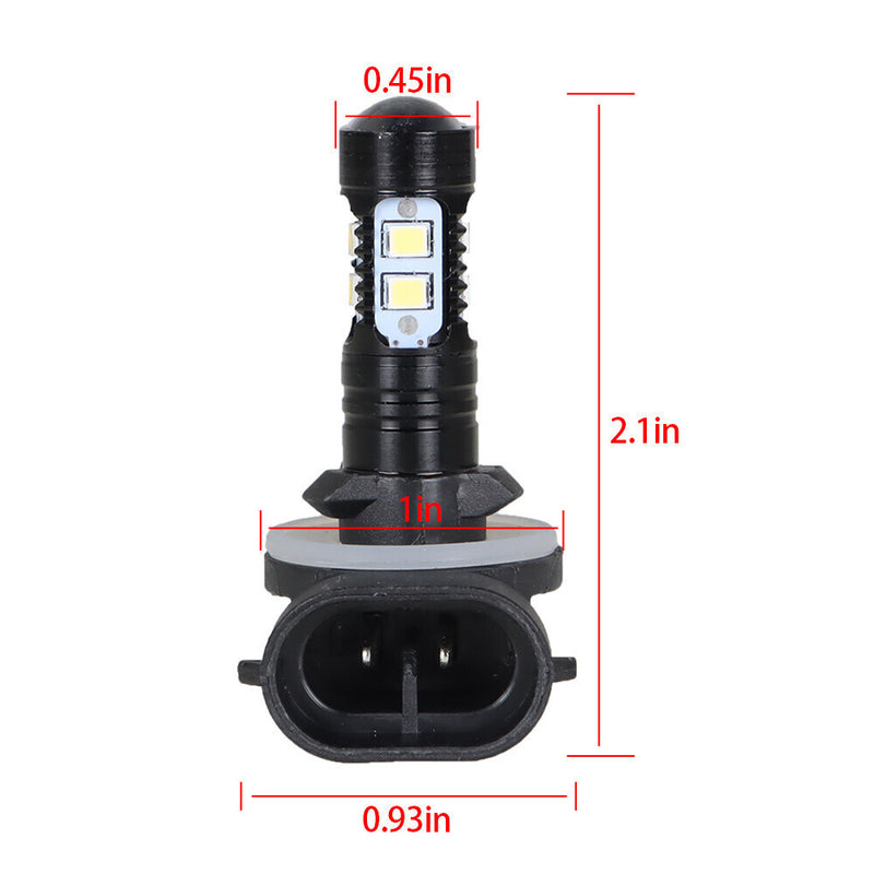 DURAFORCE For EZ-Go Freedom TXT Shuttle RXV Headlights Golf Cart 100W LED Light Bulbs
