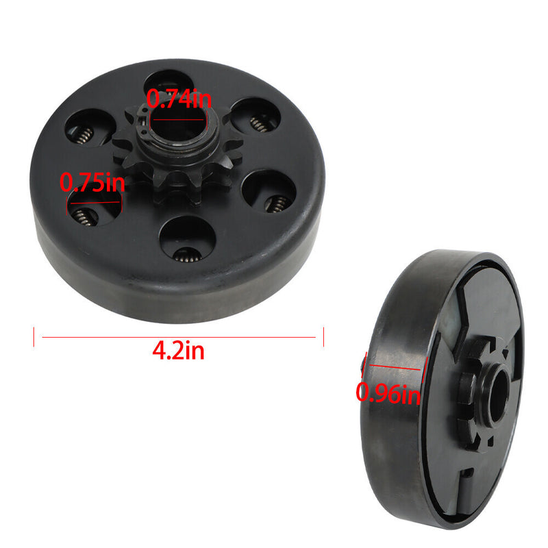 DURAFORCE Go Kart Centrifugal Clutch 3/4" Bore 10 Tooth 10T for 40 41 420 Chain 6.5HP 3/16