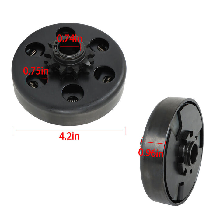 DURAFORCE Go Kart Centrifugal Clutch 3/4" Bore 10 Tooth 10T for 40 41 420 Chain 6.5HP 3/16