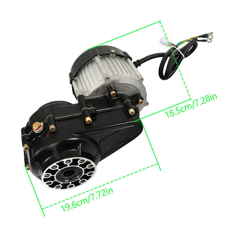 DURAFORCE 48V 500W Electric Differential Brushless Motor for Lawn Mower Tricycle Golf Cart