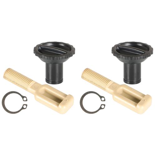 DURAFORCE 2× For Johnson Evinrude OMC Idle Adjustment Knob Screw & Retainer Clip 1974-1985