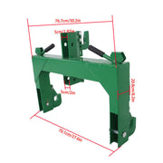 DURAFORCE Tractors 3 Point Quick Hitch For Cat 1 & 2 W/ 2" Receiver Hitch 3000 LB Steel