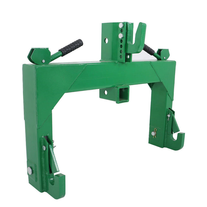 DURAFORCE Tractors 3 Point Quick Hitch For Cat 1 & 2 W/ 2" Receiver Hitch 3000 LB Steel