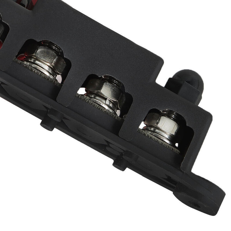 DURAFORCE US 4 Post Busbar Bus Bar Power Distribution 12V 250A 3/8" Red and Black Pair New