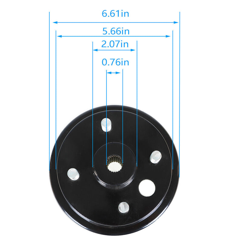 DURAFORCE 2 Rear Wheel Brake Hub Drum 17082-G2 For EZGO TXT Golf Cart G&E 2 Cycle 1982-93