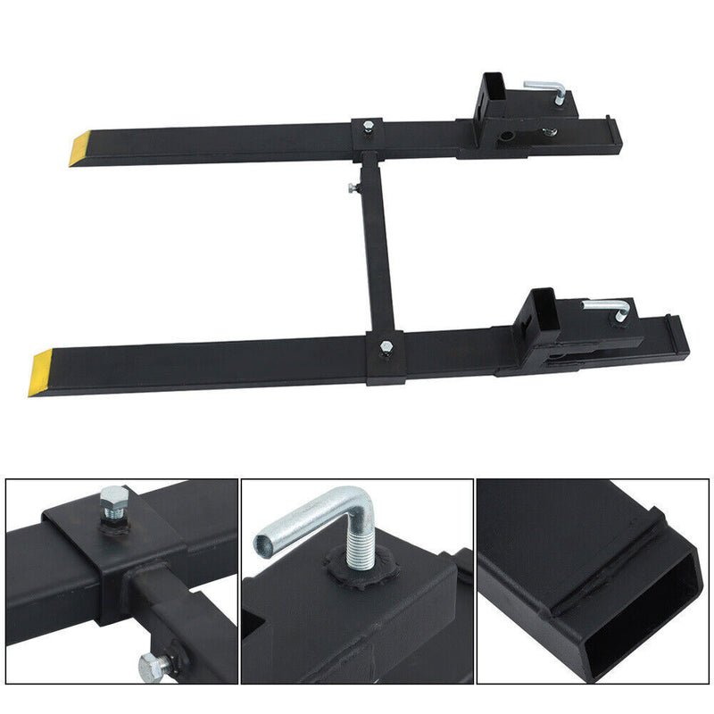 DURAFORCE 4000Lbs 60'' Tractor Pallet Forks Clamp on Skid Steer Loader Bucket Quick Attach