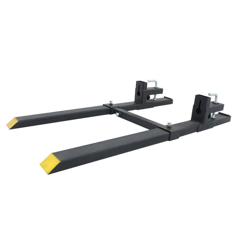 DURAFORCE 4000Lbs 60'' Tractor Pallet Forks Clamp on Skid Steer Loader Bucket Quick Attach
