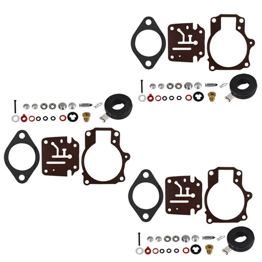 DURAFORCE 3 x Carburetor Carb Rebuild Repair Kit w/ Float For Johnson Evinrude 65 70 75 HP