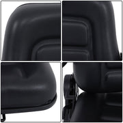 DURAFORCE Adjustable Backrest Lawn Mower Tractor Seat Forklift Excavator Seat w/ Armrests