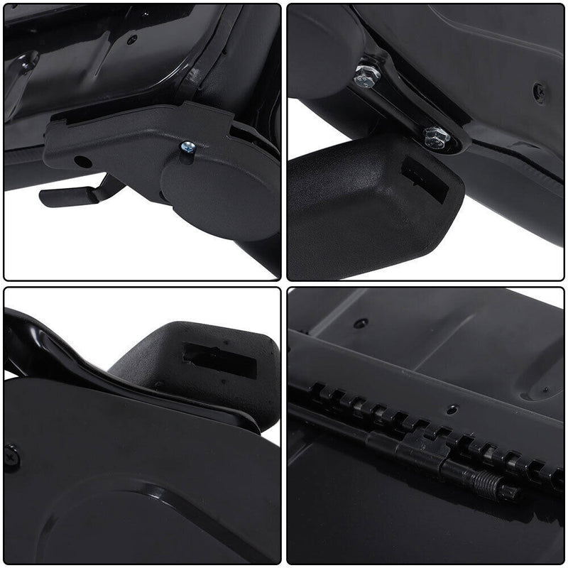DURAFORCE Adjustable Backrest Lawn Mower Tractor Seat Forklift Excavator Seat w/ Armrests