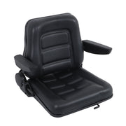DURAFORCE Adjustable Backrest Lawn Mower Tractor Seat Forklift Excavator Seat w/ Armrests