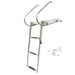 DURAFORCE 3 Step Stainless Steel Telescoping Boat Ladder With Platform 2 Handrails