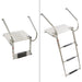 DURAFORCE 3 Step Stainless Steel Telescoping Boat Ladder With Platform 2 Handrails