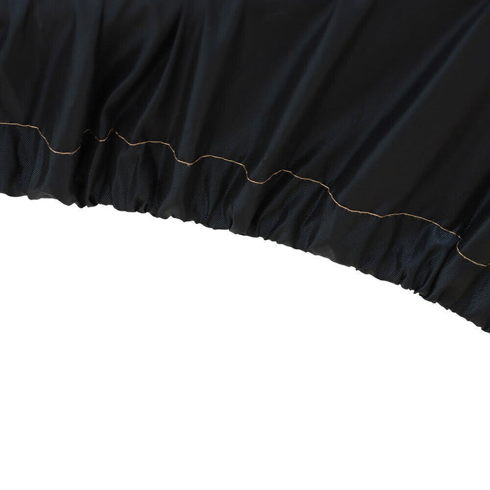 DURAFORCE 11ft 12ft 13ft 420D Boat Cover V-Hull Runabouts Waterproof Heavy Duty Black