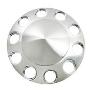 DURAFORCE Chrome Hub Cover Kit 33mm Front Rear for Semi Truck Wheel Axle Covers Spiked