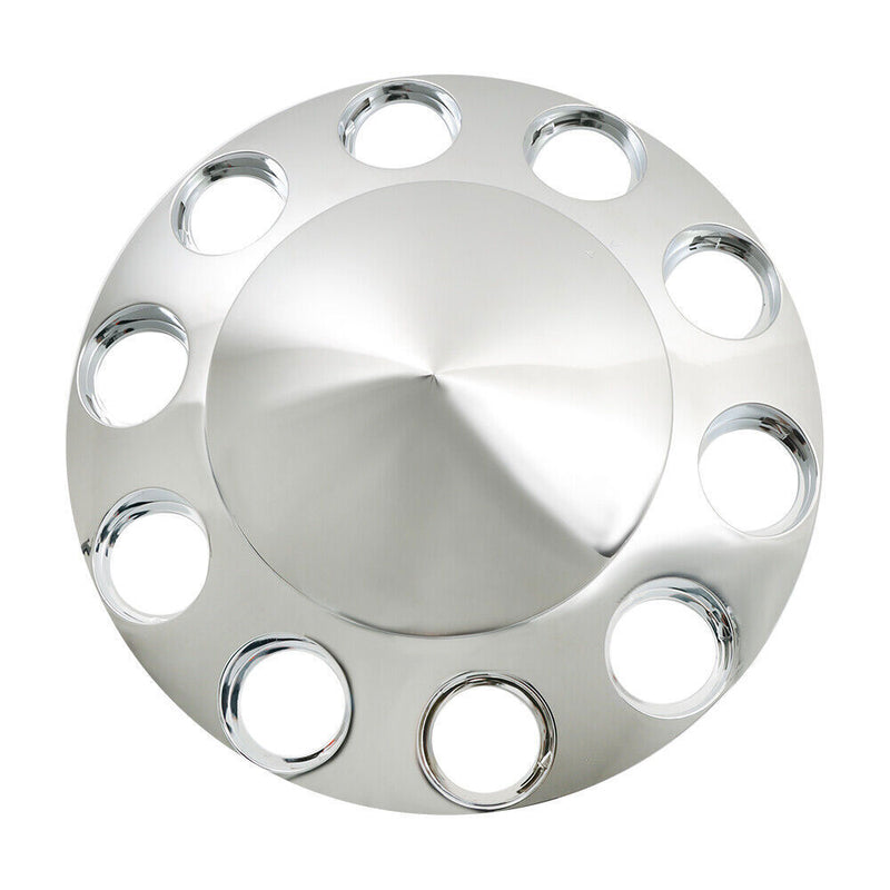 DURAFORCE Chrome Hub Cover Kit 33mm Front Rear for Semi Truck Wheel Axle Covers Spiked